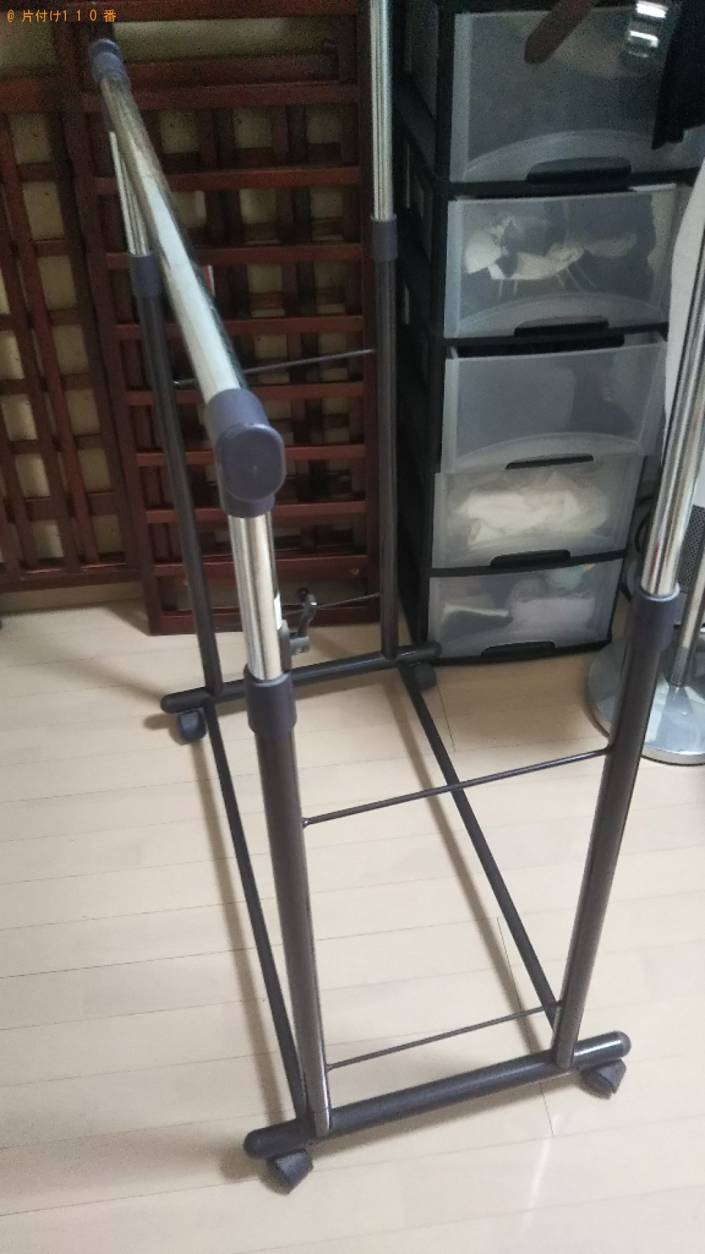 【出雲市斐川町】ハンガーラック、シングルベッドマットレス等の回収