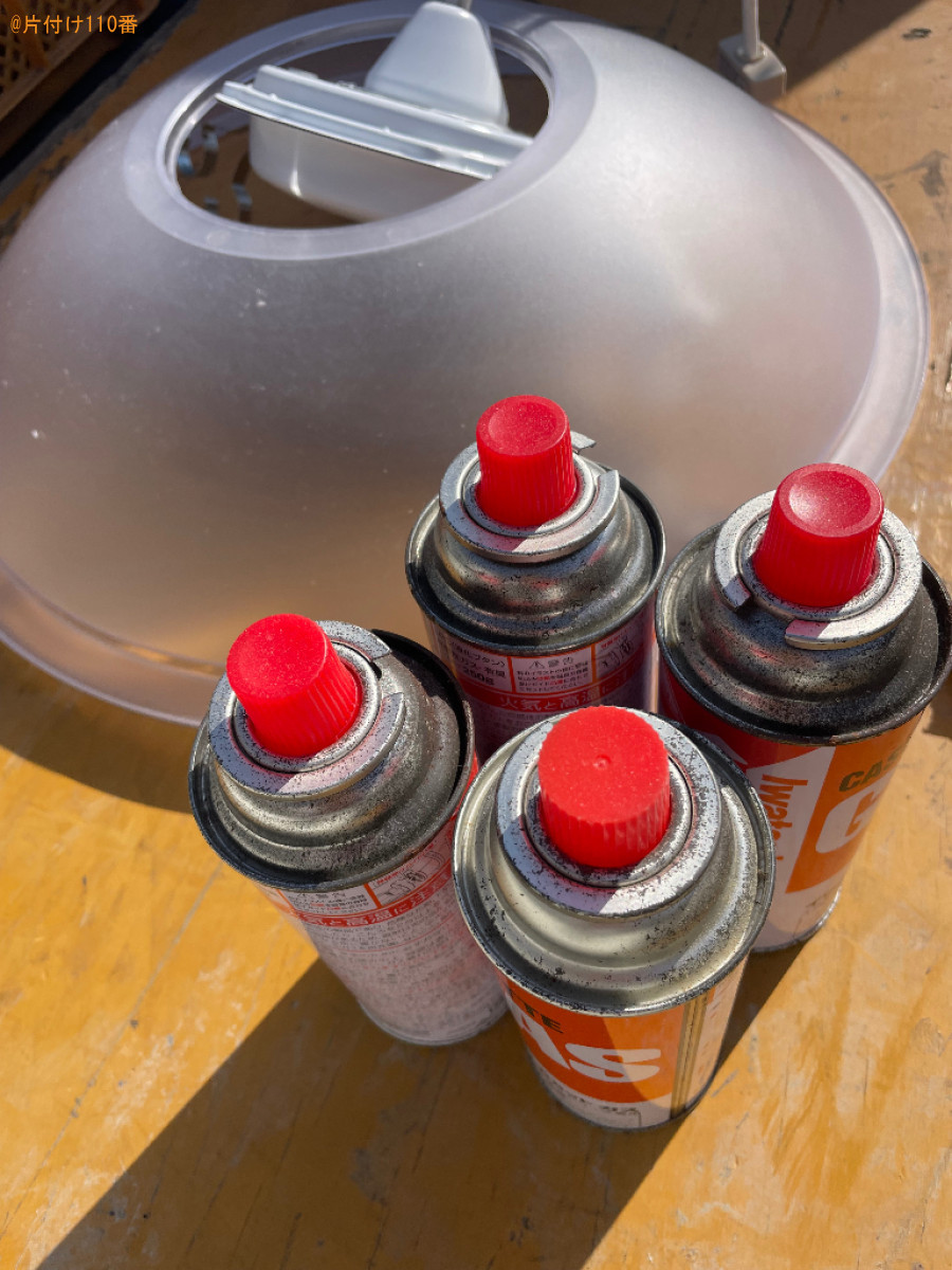 カセットコンロ用ガスボンベ、照明器具の回収・処分ご依頼